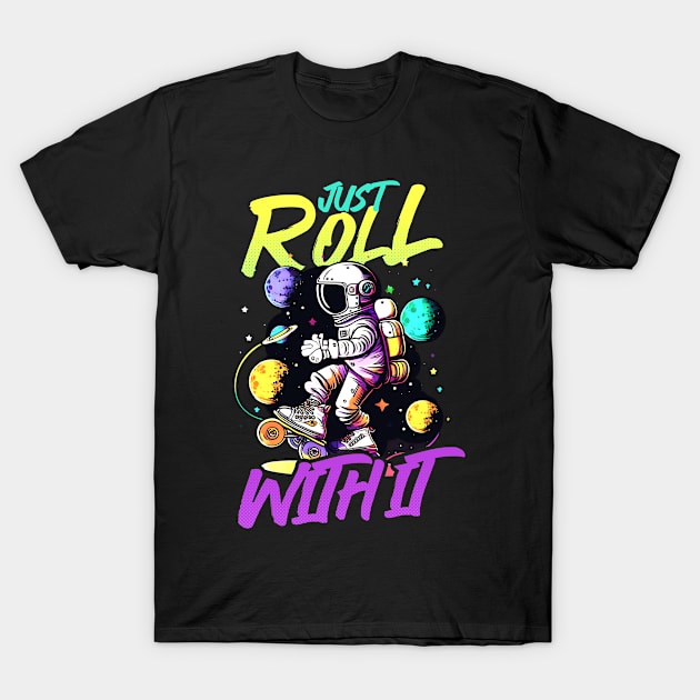 Roller Derby Shirt | Roll With It Astronaut T-Shirt by Gawkclothing